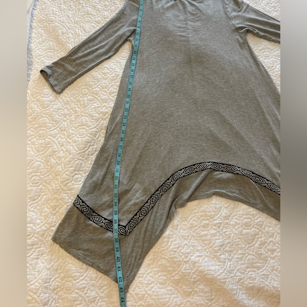 Hi-lo Gray dress/tunic with pockets - Picture 4 of 6